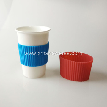 Heat insulation silicone rubber coffee cup sleeve